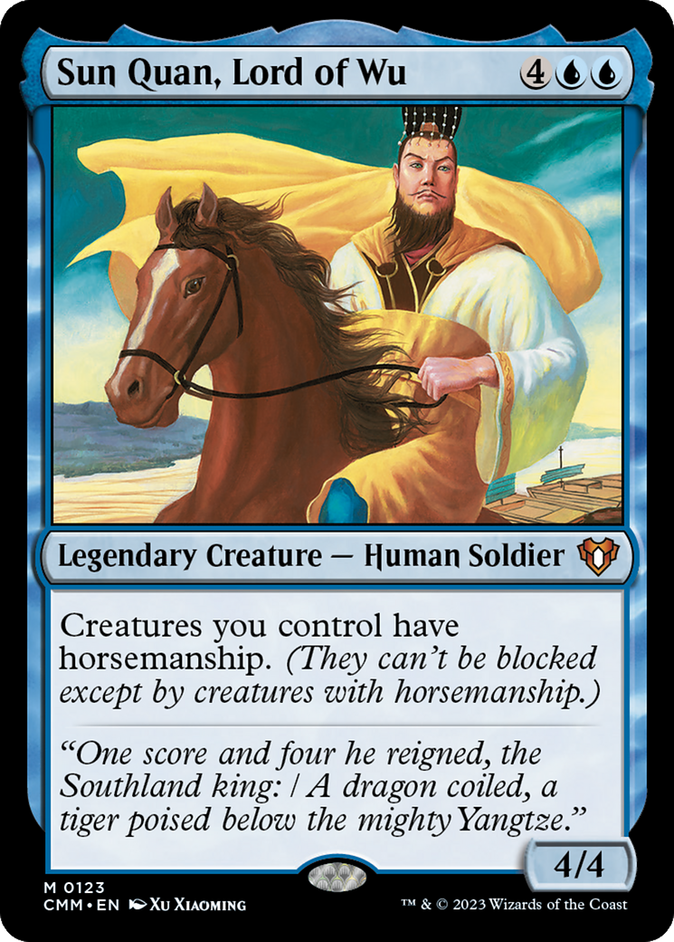 Sun Quan, Lord of Wu (CMM-123) [Commander Masters] Foil MTG Single Wizards of the Coast