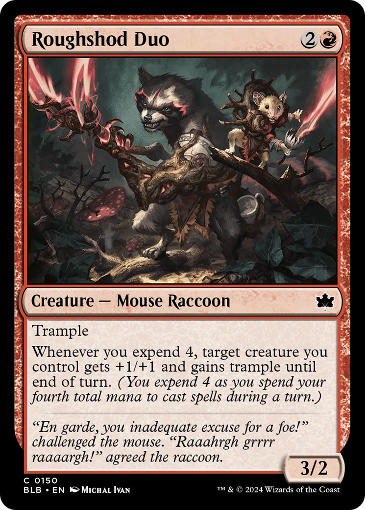 Roughshod Duo (BLB-150) [Bloomburrow] Foil MTG Single Wizards of the Coast