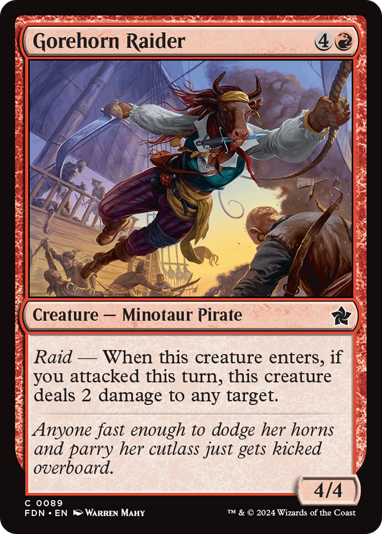 Gorehorn Raider (FDN-089) [Foundations] MTG Single Wizards of the Coast