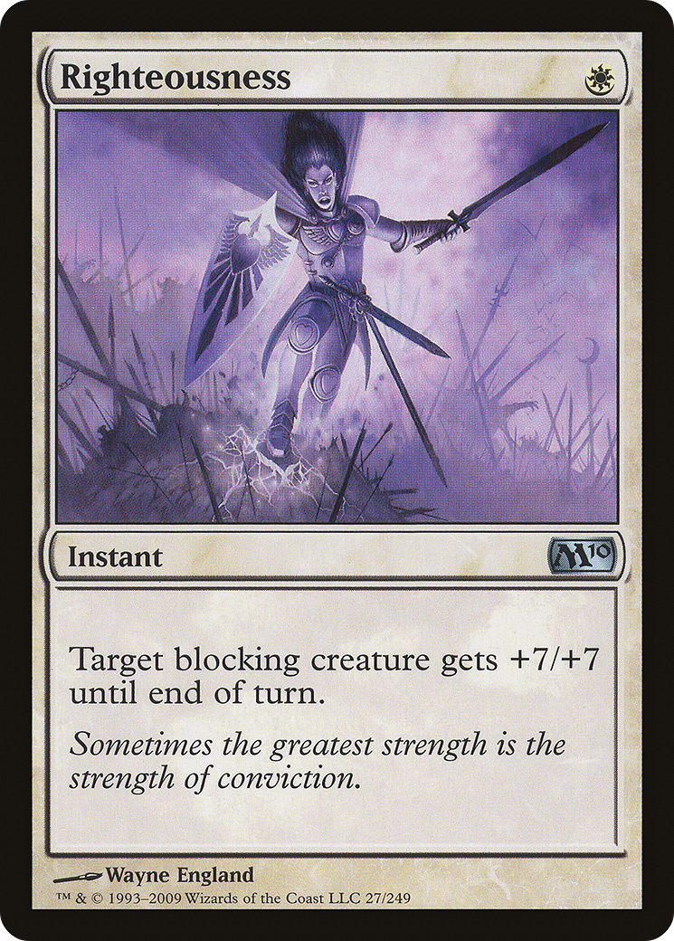 Righteousness (M10-027) [Magic 2010] MTG Single Wizards of the Coast