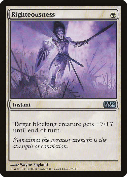 Righteousness (M10-027) [Magic 2010] Foil MTG Single Wizards of the Coast