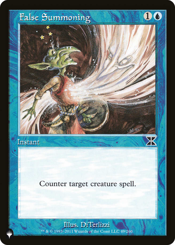 False Summoning (LIST-ME4-49) [Mystery Booster] The List MTG Single Wizards of the Coast