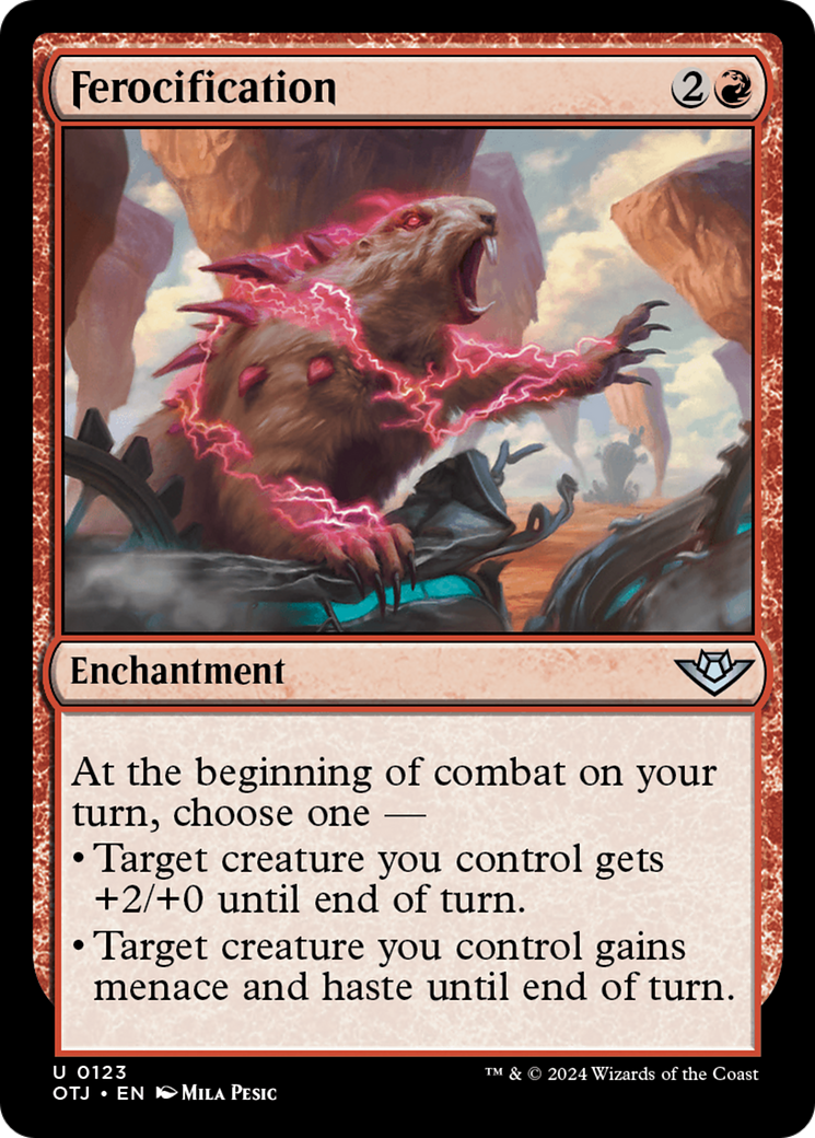 Ferocification (OTJ-123) [Outlaws of Thunder Junction] Foil MTG Single Wizards of the Coast