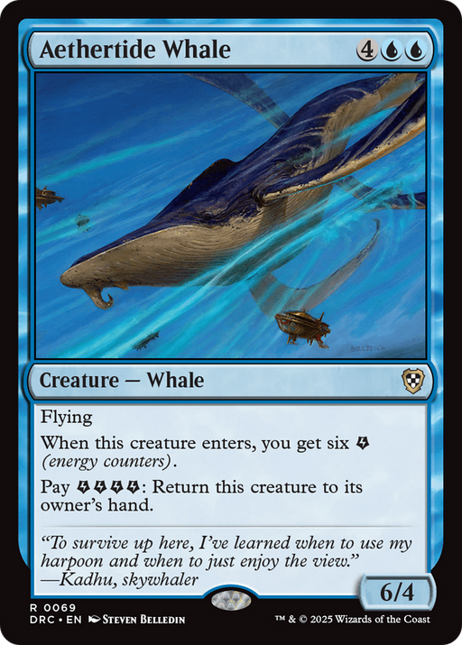 Aethertide Whale (DRC-069) [Commander: Aetherdrift] MTG Single Wizards of the Coast