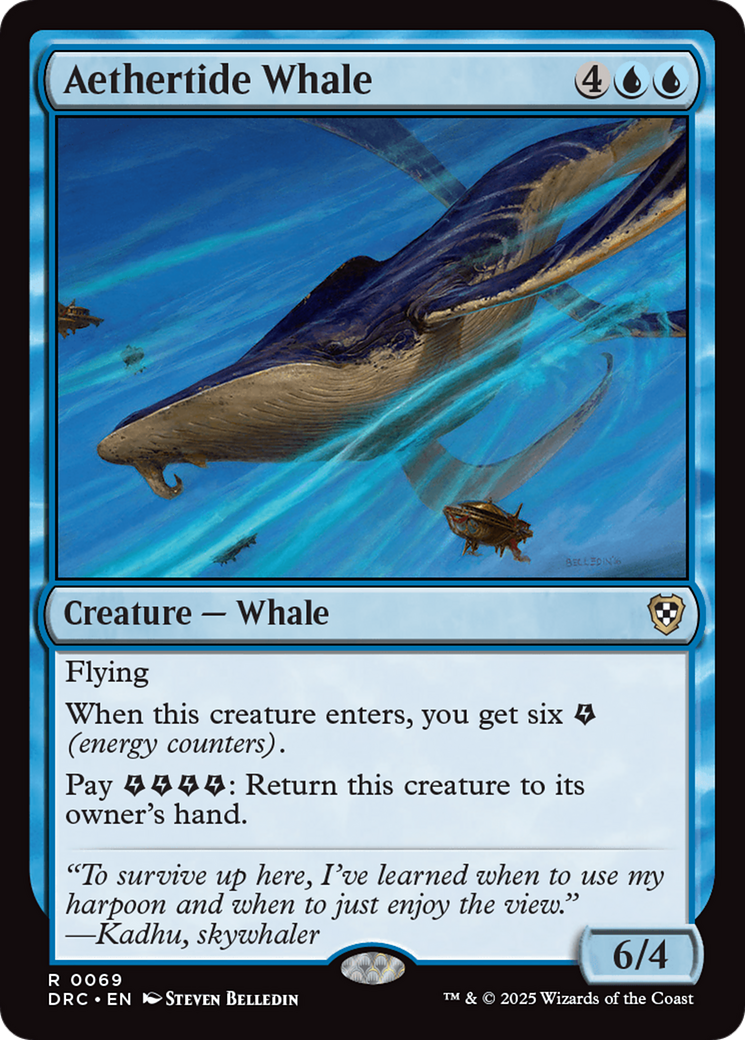 Aethertide Whale (DRC-069) [Commander: Aetherdrift] MTG Single Wizards of the Coast