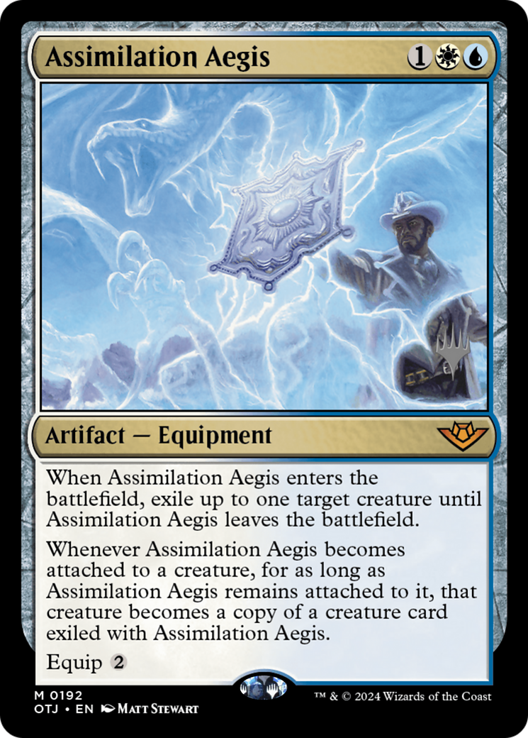 Assimilation Aegis (PPOTJ-192) [Outlaws of Thunder Junction Promos] Foil MTG Single Wizards of the Coast
