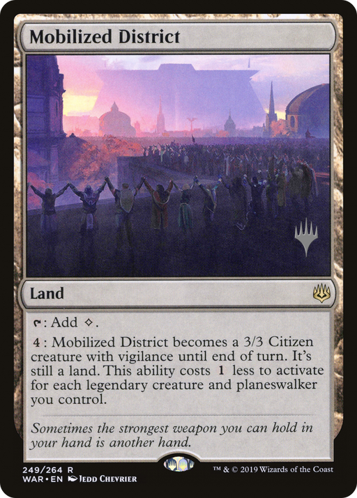 Mobilized District (PPM20-249P) [War of the Spark Promos] Foil MTG Single Wizards of the Coast