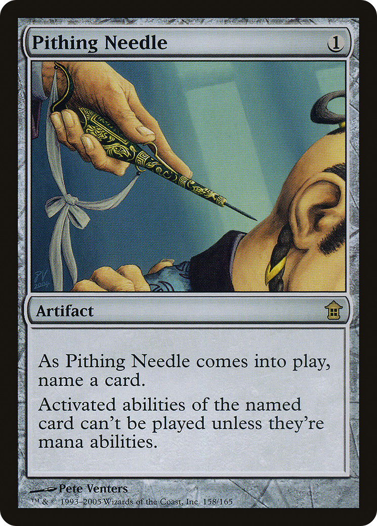 Pithing Needle [Saviors of Kamigawa] MTG Single Magic: The Gathering