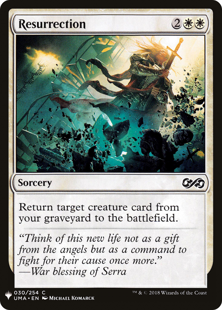 Resurrection (PLST-UMA-30) [Mystery Booster] The List MTG Single Wizards of the Coast