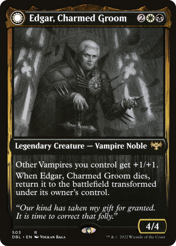 Edgar, Charmed Groom // Edgar Markov's Coffin (DBL-503) [Innistrad: Double Feature] MTG Single Wizards of the Coast
