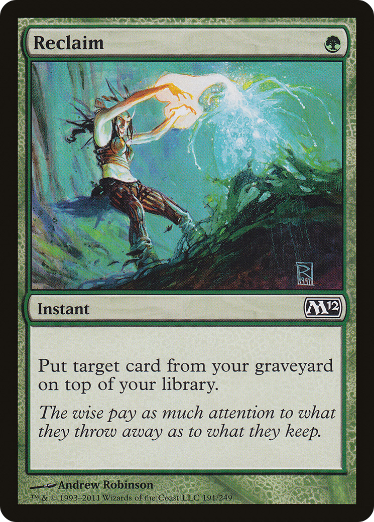 Reclaim (M12-191) [Magic 2012] MTG Single Wizards of the Coast