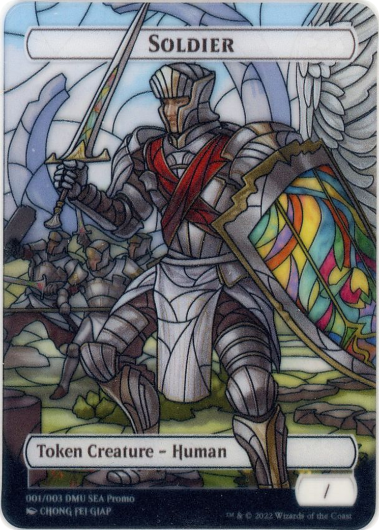 Soldier Token [SEA Exclusive] (DMU-001/003) [Tokens] Dominaria United Southeast Asia Tokens (Full Art) MTG Single Wizards of the Coast