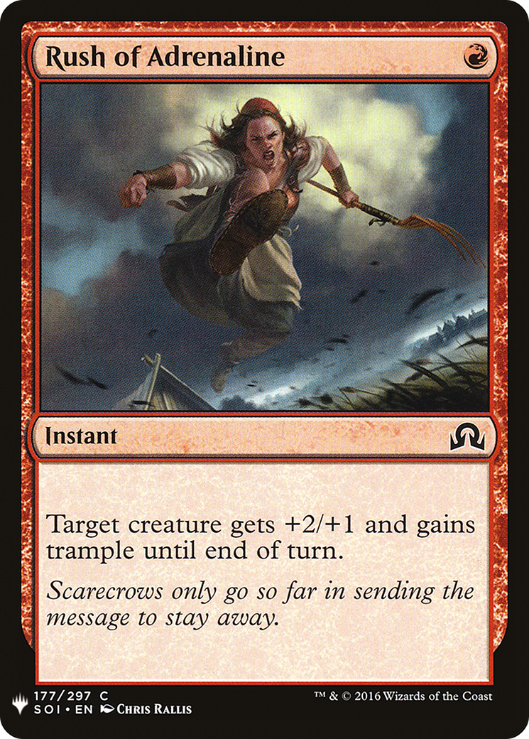 Rush of Adrenaline (LIST-SOI-177) [Mystery Booster] The List MTG Single Wizards of the Coast