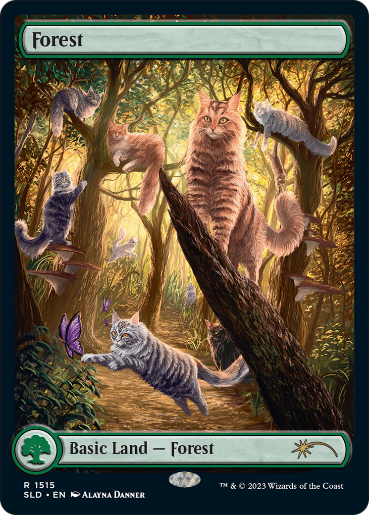 Forest (SLD-1515) [Secret Lair] Drop (Full Art) Foil MTG Single Wizards of the Coast