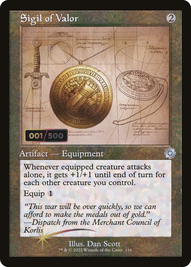 Sigil of Valor (BRR-116Z) [The Brothers' War Retro Artifacts] Foil MTG Single Wizards of the Coast