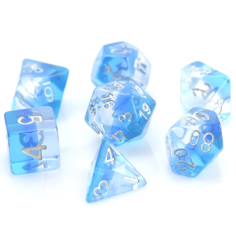 Die Hard Dice: Translucent Ice Storm 7-Die Set Dice & Gaming Accessories Die Hard Dice