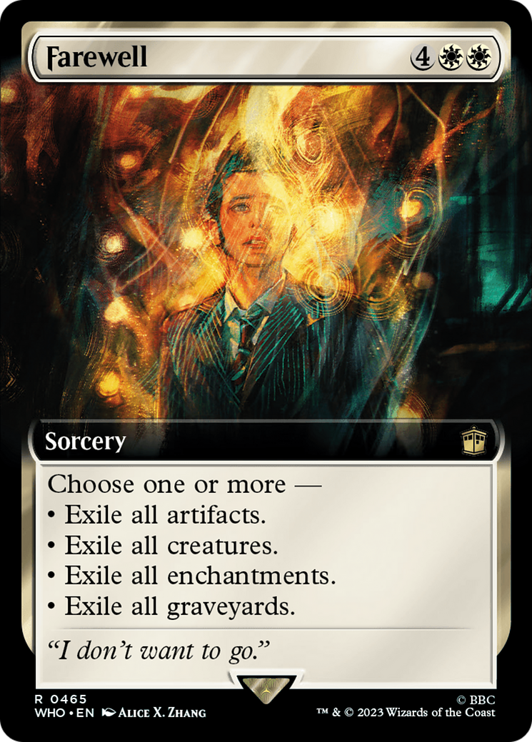 Farewell (WHO-465) [Doctor Who] (Extended Art) Foil MTG Single Wizards of the Coast