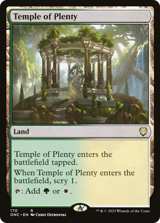 Temple of Plenty (ONC-170) [Phyrexia: All Will Be One Commander] MTG Single Wizards of the Coast