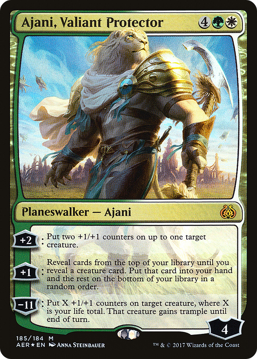 Ajani, Valiant Protector (AER-185) [Aether Revolt] Foil MTG Single Wizards of the Coast