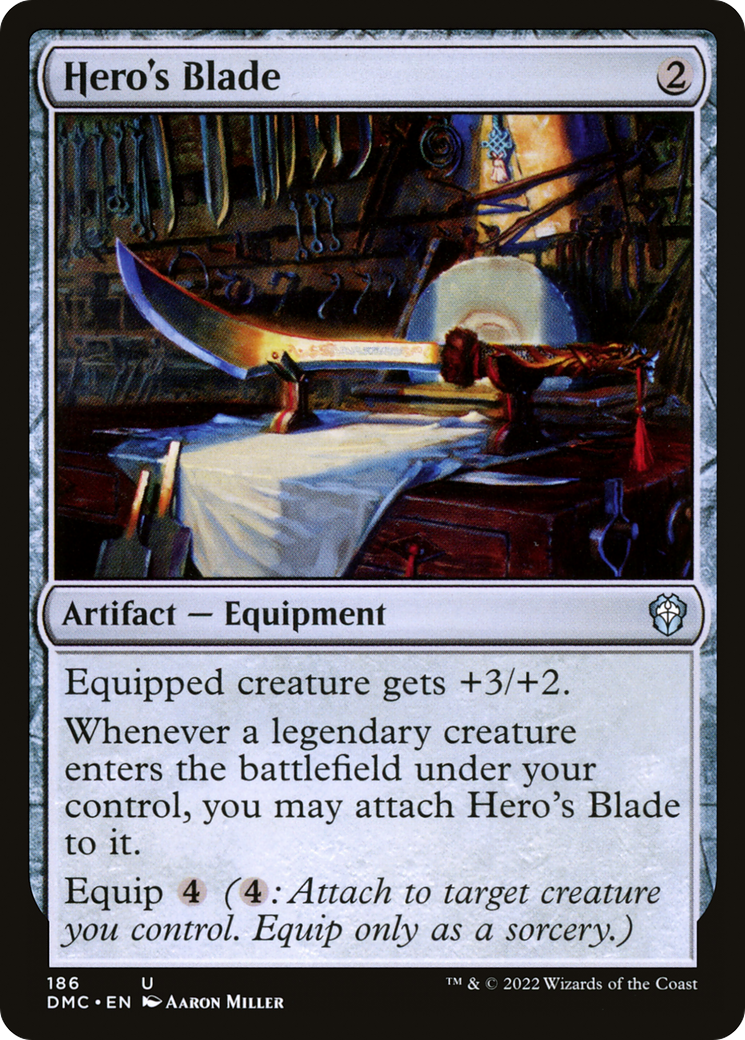 Hero's Blade (DMC-186) [Dominaria United Commander] MTG Single Wizards of the Coast