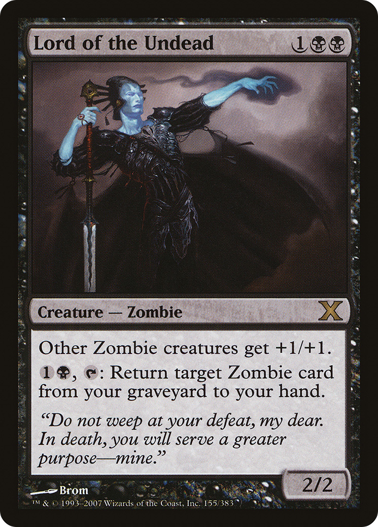 Lord of the Undead (10E-155) [Tenth Edition] Foil MTG Single Wizards of the Coast