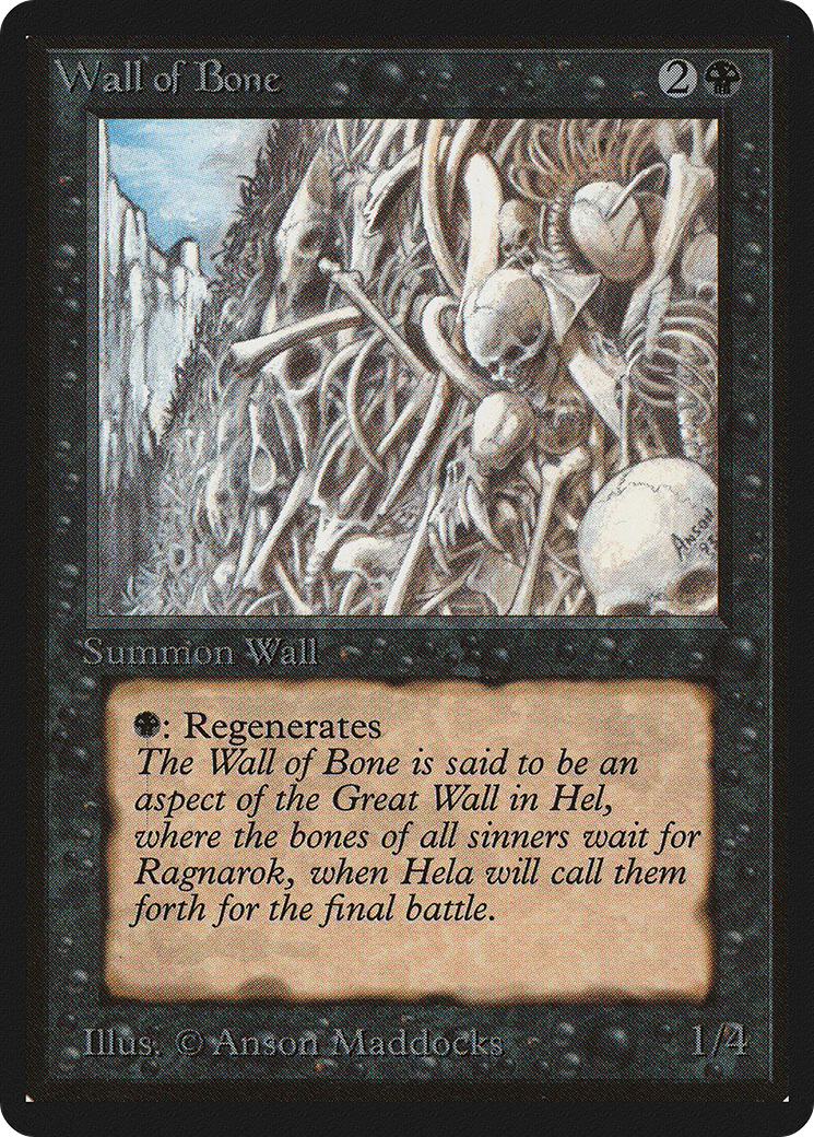 Wall of Bone (LEB-) [Oldschool] Limited Edition Beta MTG Single Wizards of the Coast