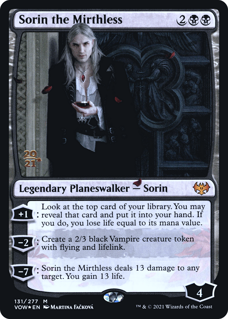 Sorin the Mirthless (PRE-131S) [Innistrad: Crimson Vow Promos] Foil MTG Single Wizards of the Coast