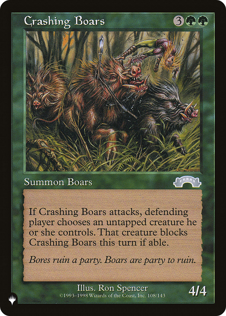 Crashing Boars (LIST-EXO-108) [Mystery Booster] The List MTG Single Wizards of the Coast