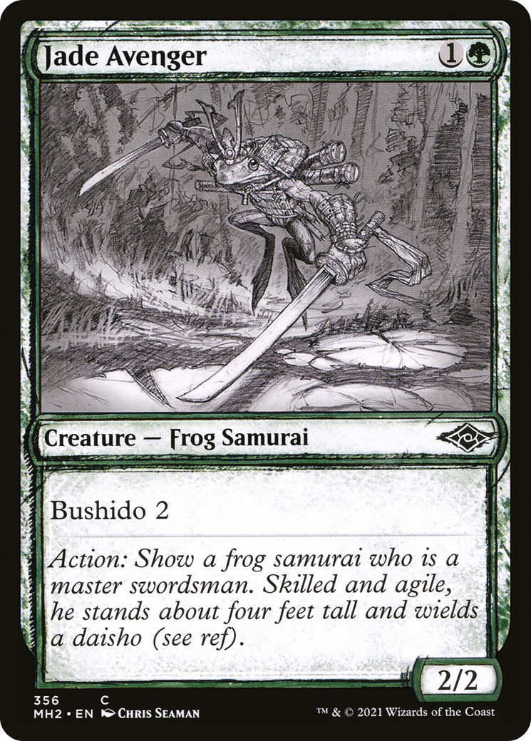 Jade Avenger (MH2-356) [Modern Horizons 2] (Showcase) Foil MTG Single Modern Horizons 2