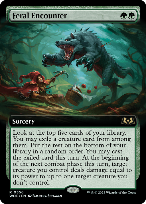 Feral Encounter (WOE-356) [Wilds of Eldraine] (Extended Art) MTG Single Wizards of the Coast