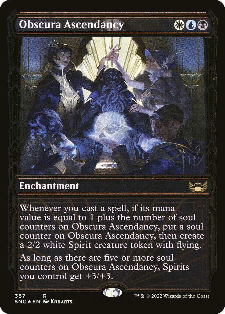 Obscura Ascendancy (Gilded Foil) (SNC-387) [Streets of New Capenna] (Showcase) Foil MTG Single Wizards of the Coast