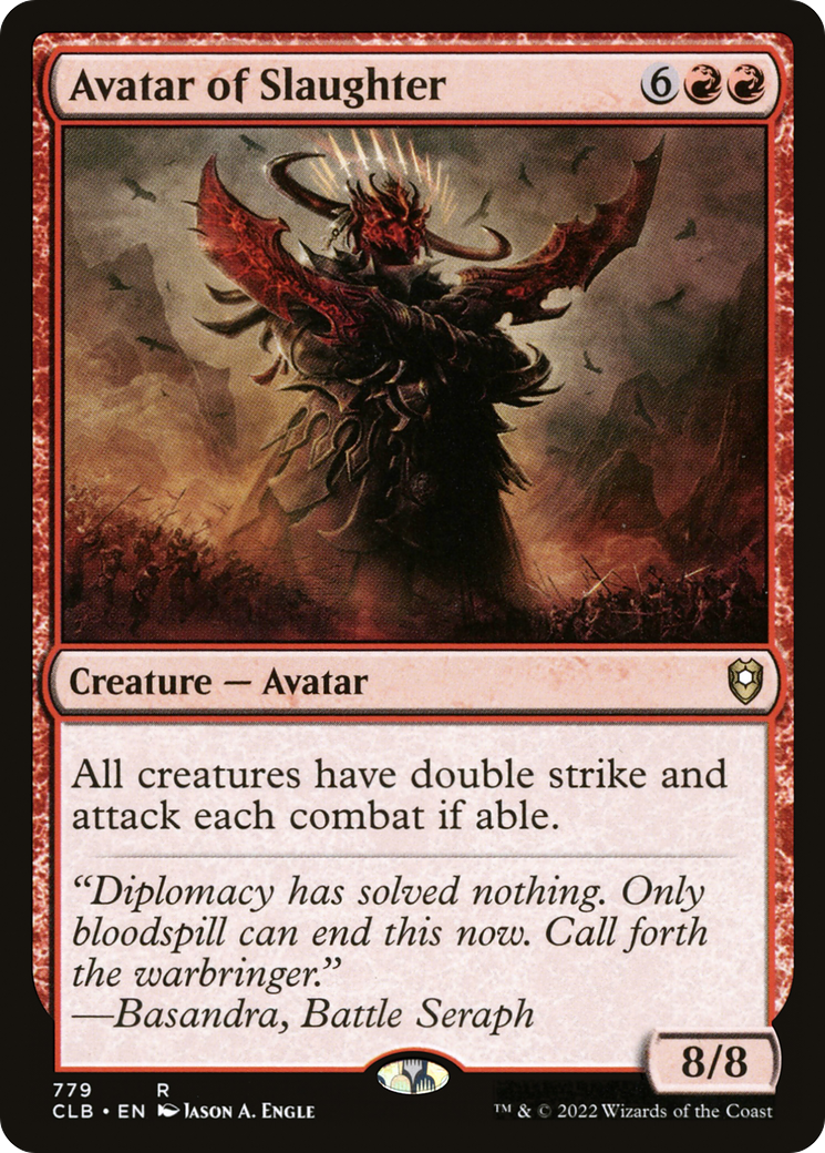 Avatar of Slaughter (CLB-779) [Commander Legends: Battle for Baldur's Gate] MTG Single Wizards of the Coast