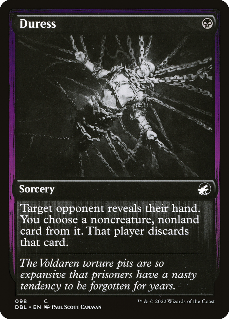 Duress (DBL-098) [Innistrad: Double Feature] MTG Single Wizards of the Coast