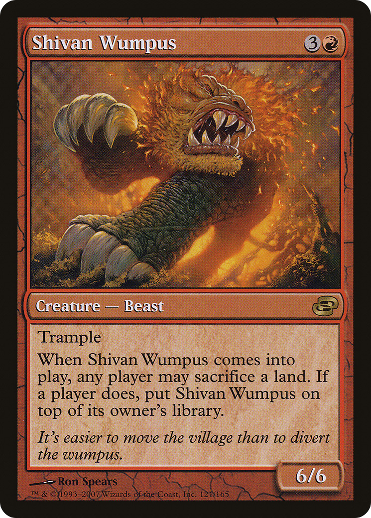 Shivan Wumpus (PLC-121) [Planar Chaos] (colorshifted) Foil MTG Single Planar Chaos