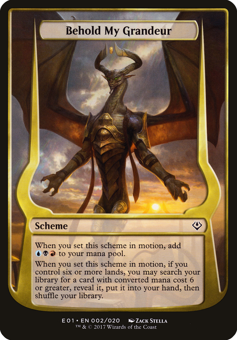 Behold My Grandeur (Archenemy: Nicol Bolas) (OVER-002) [Archenemy: Nicol Bolas Schemes] MTG Single Wizards of the Coast