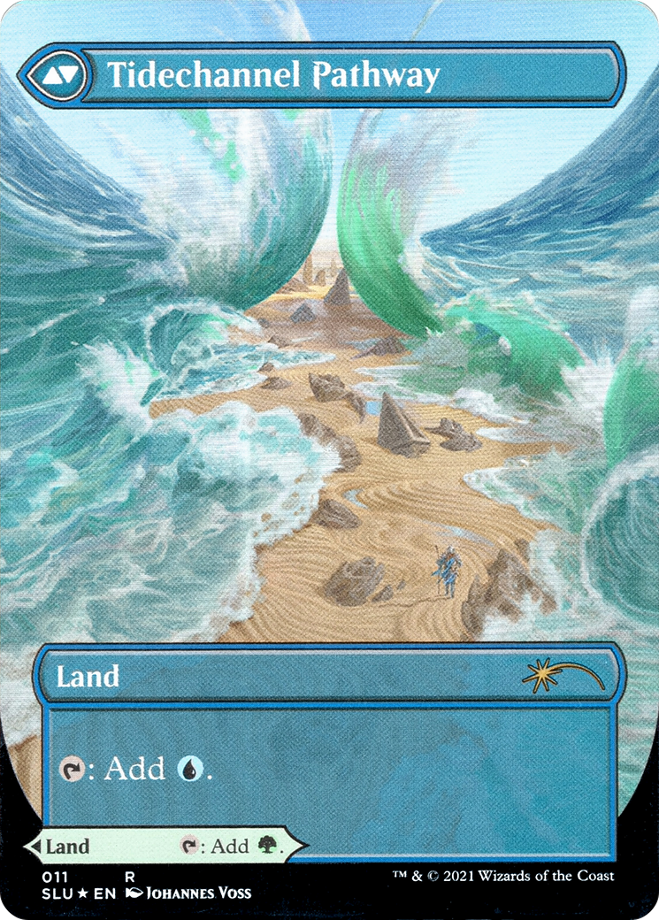 Barkchannel Pathway (SLU-011) [Secret Lair] Ultimate Edition (Showcase) (Borderless) Foil MTG Single Wizards of the Coast