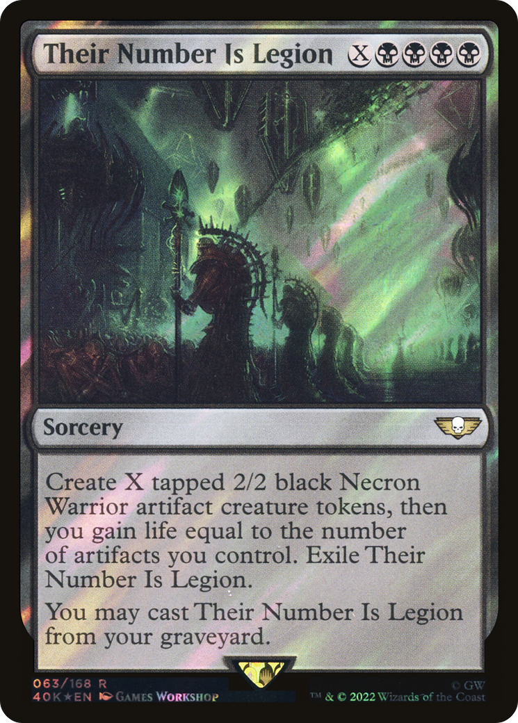 Their Number Is Legion (40K-63★) [Warhammer 40,000 Commander] Foil MTG Single Wizards of the Coast