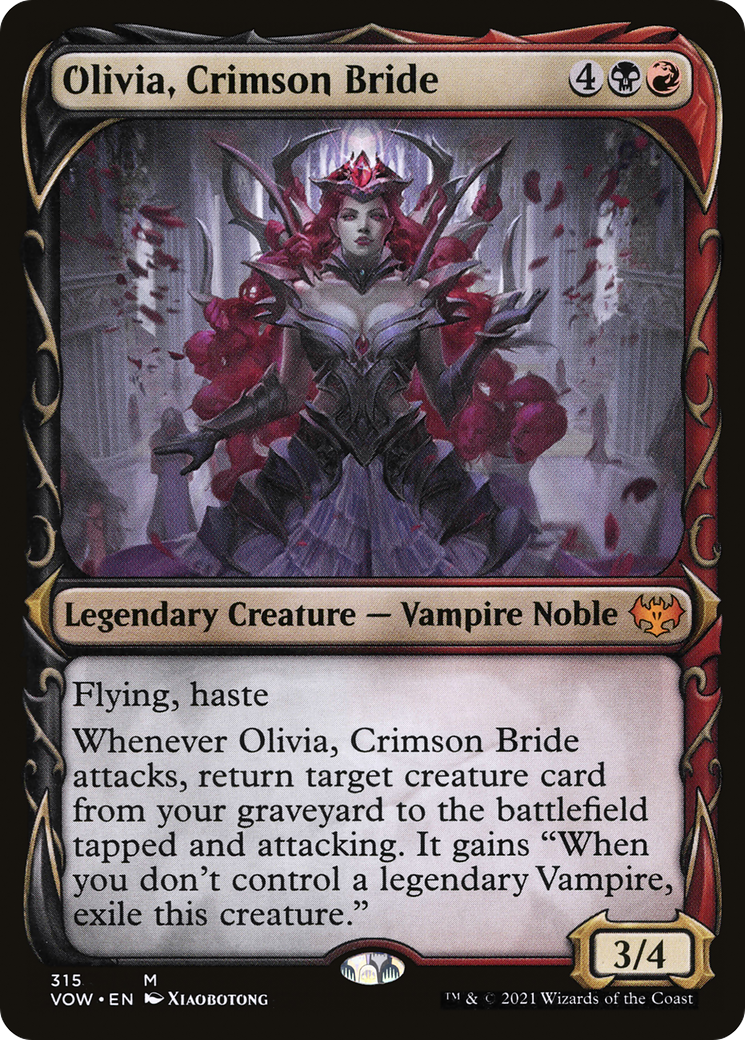 Olivia, Crimson Bride (Showcase Fang Frame) [Innistrad: Crimson Vow] MTG Single Magic: The Gathering
