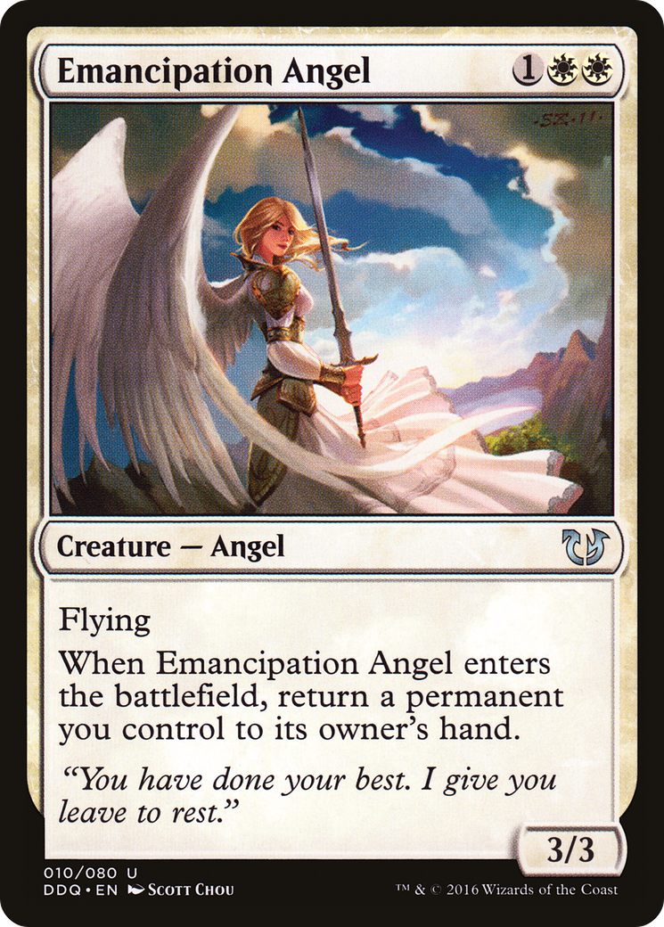 Emancipation Angel (DDQ-010) [Misc] Duel Decks: Blessed vs. Cursed MTG Single Wizards of the Coast