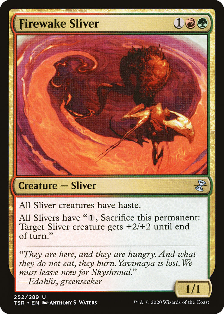 Firewake Sliver (TSR-252) [Time Spiral Remastered] Foil MTG Single Wizards of the Coast