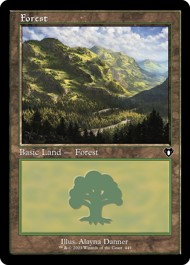 Forest (CMM-449) [Commander Masters] Foil MTG Single Wizards of the Coast