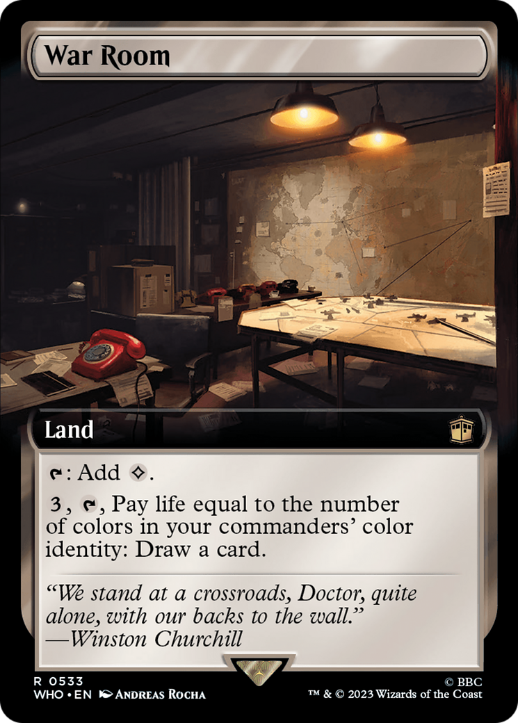 War Room (WHO-533) [Doctor Who] (Extended Art) Foil MTG Single Wizards of the Coast