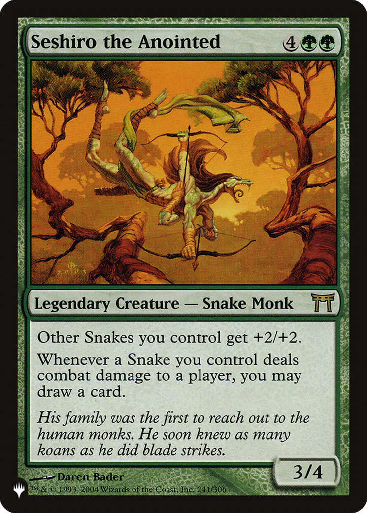 Seshiro the Anointed (LIST-241/306) [Mystery Booster] The List MTG Single Wizards of the Coast