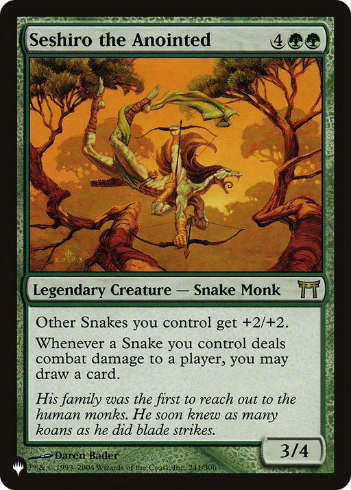 Seshiro the Anointed (LIST-241/306) [Mystery Booster] The List MTG Single Wizards of the Coast