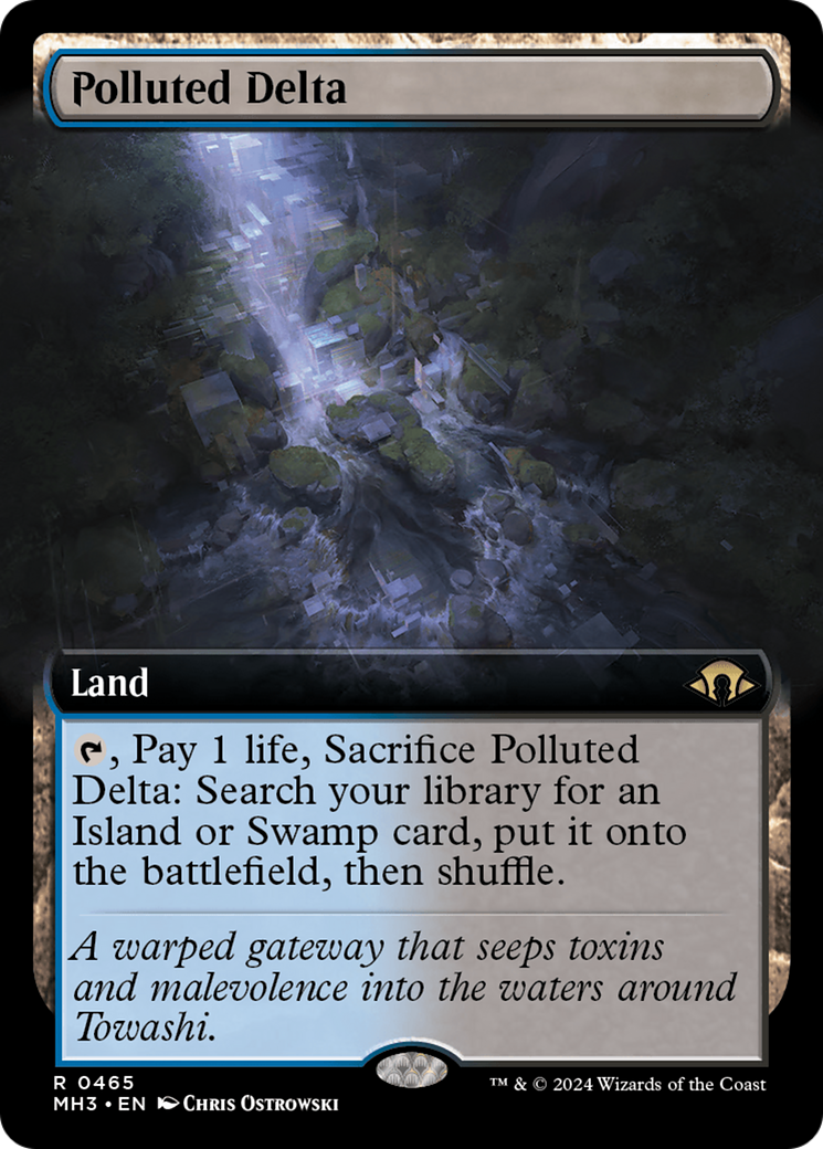 Polluted Delta (MH3-465) [Modern Horizons 3] (Extended Art) Foil MTG Single Modern Horizons 3