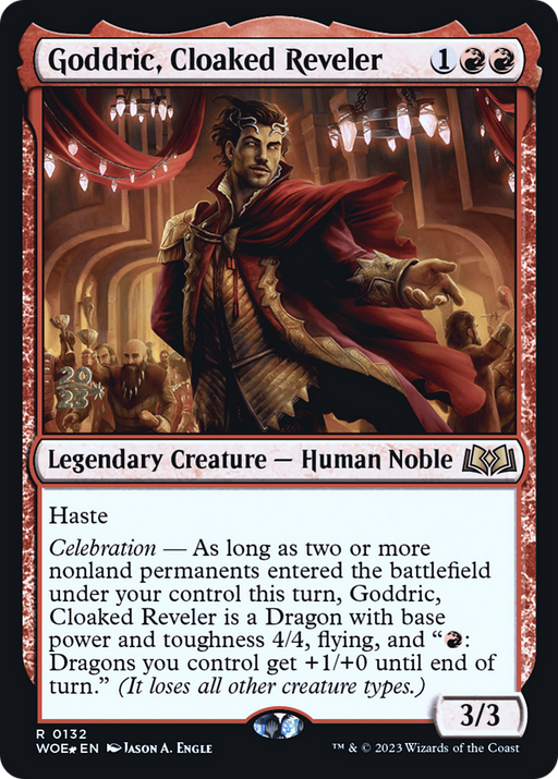 Goddric, Cloaked Reveler (PRE-132) [Wilds of Eldraine Promos] Foil MTG Single Wizards of the Coast