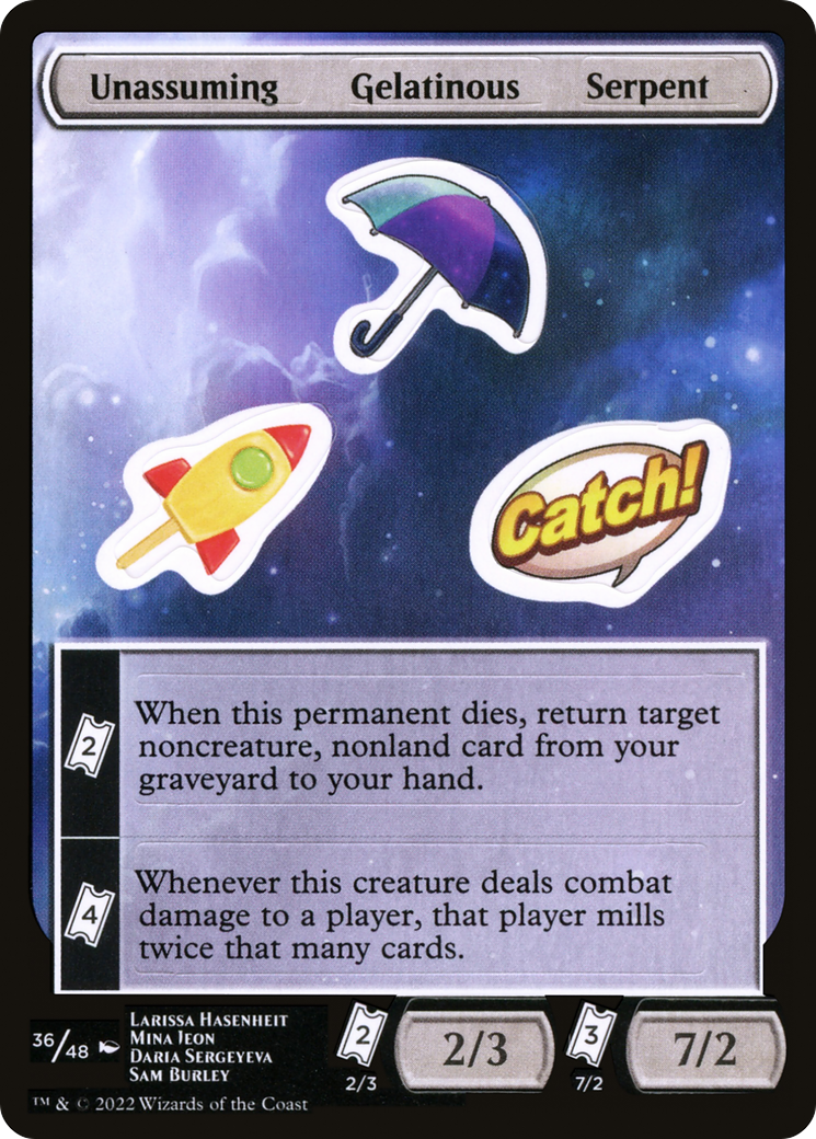 Unassuming Gelatinous Serpent (UNF-036) [Tokens] Unfinity Sticker Sheets MTG Single Wizards of the Coast