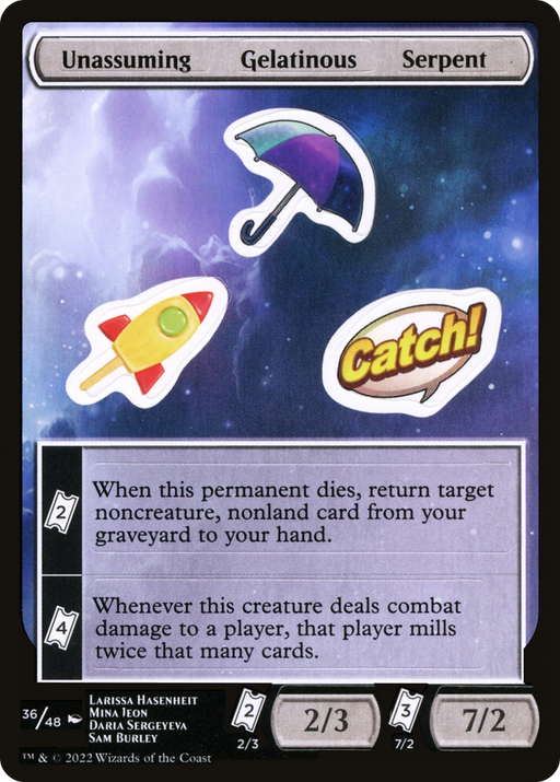 Unassuming Gelatinous Serpent (UNF-036) [Tokens] Unfinity Sticker Sheets MTG Single Wizards of the Coast