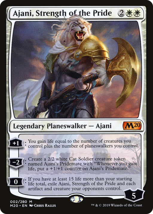 Ajani, Strength of the Pride (M20-002) [Core Set 2020] Foil MTG Single Wizards of the Coast