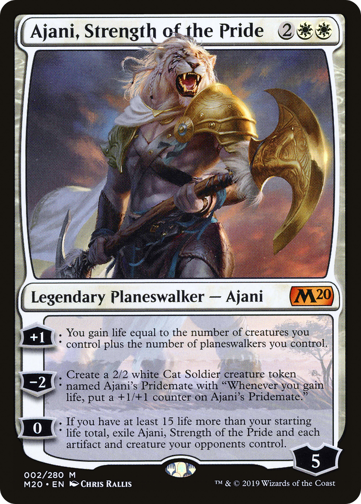 Ajani, Strength of the Pride (M20-002) [Core Set 2020] MTG Single Wizards of the Coast
